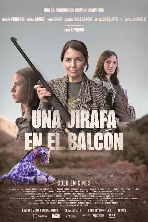 Una jirafa en el balcon